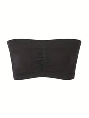 4pcs Strapless Bandeau Bras Soft Stretch Women's Lingerie