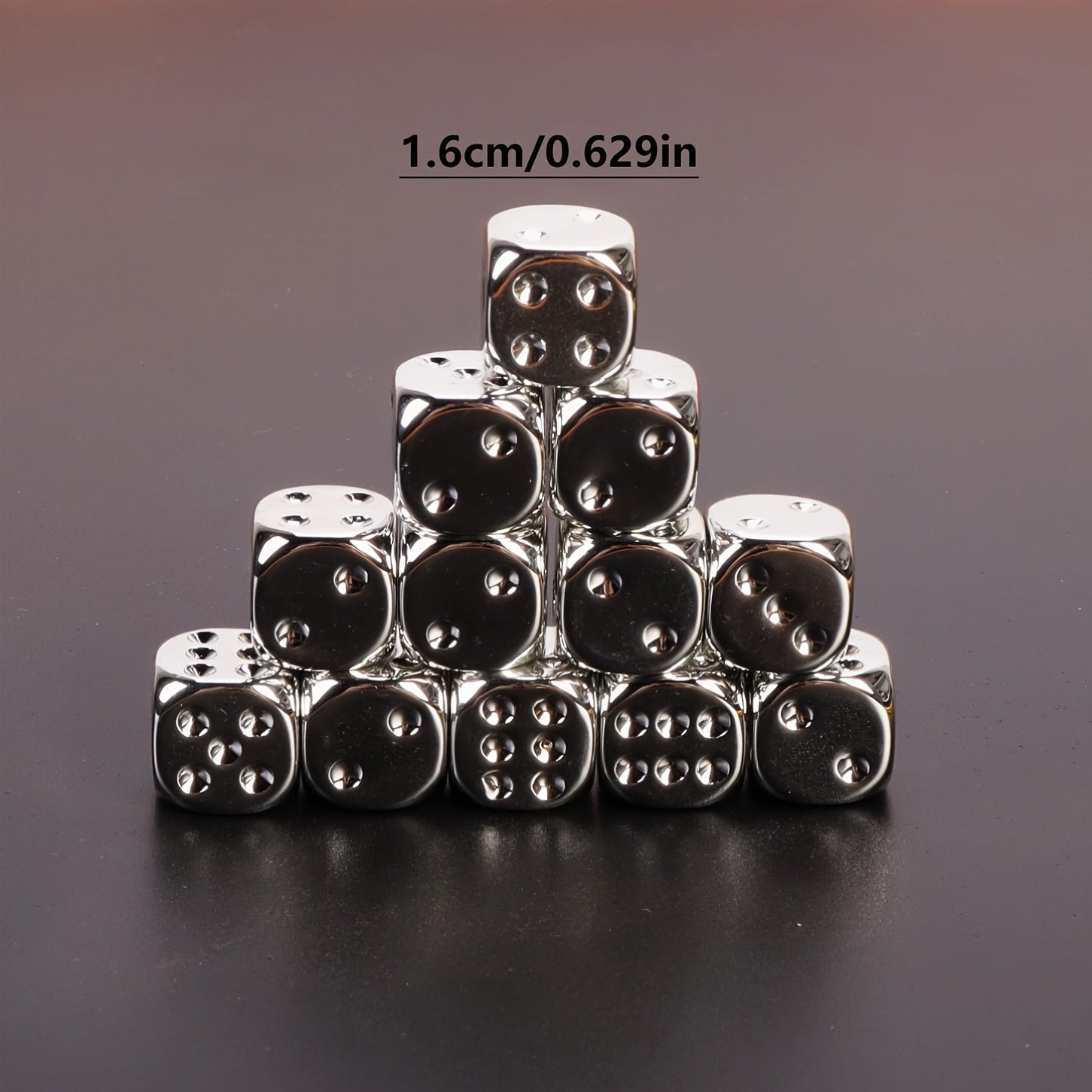 10pcs Metal Acrylic Dice for Family Entertainment Game