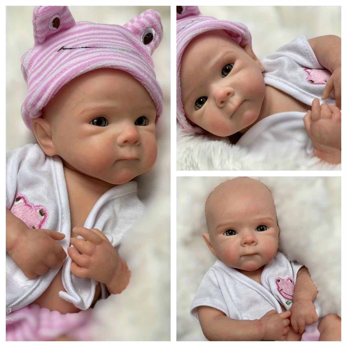 33cm Full Silicone Reborn Baby Doll Handcrafted Look Lifelike Soft Touch