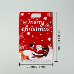 10pcs Christmas Handheld Sealed Bone Bag Inner Transparent Subbag