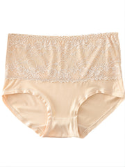 4 Pack Plus Size Lace High Waist Briefs Set