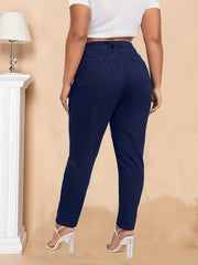 High Rise Skinny Jeans Women's Plus High Stretch Denim Pants