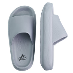 Men's Comfort Slide Slippers Cushioned Indoor Outdoor Grey