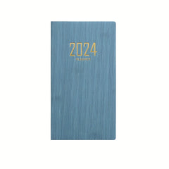 English Schedule Book for Students and Office - Leather Daily Planning Notebook