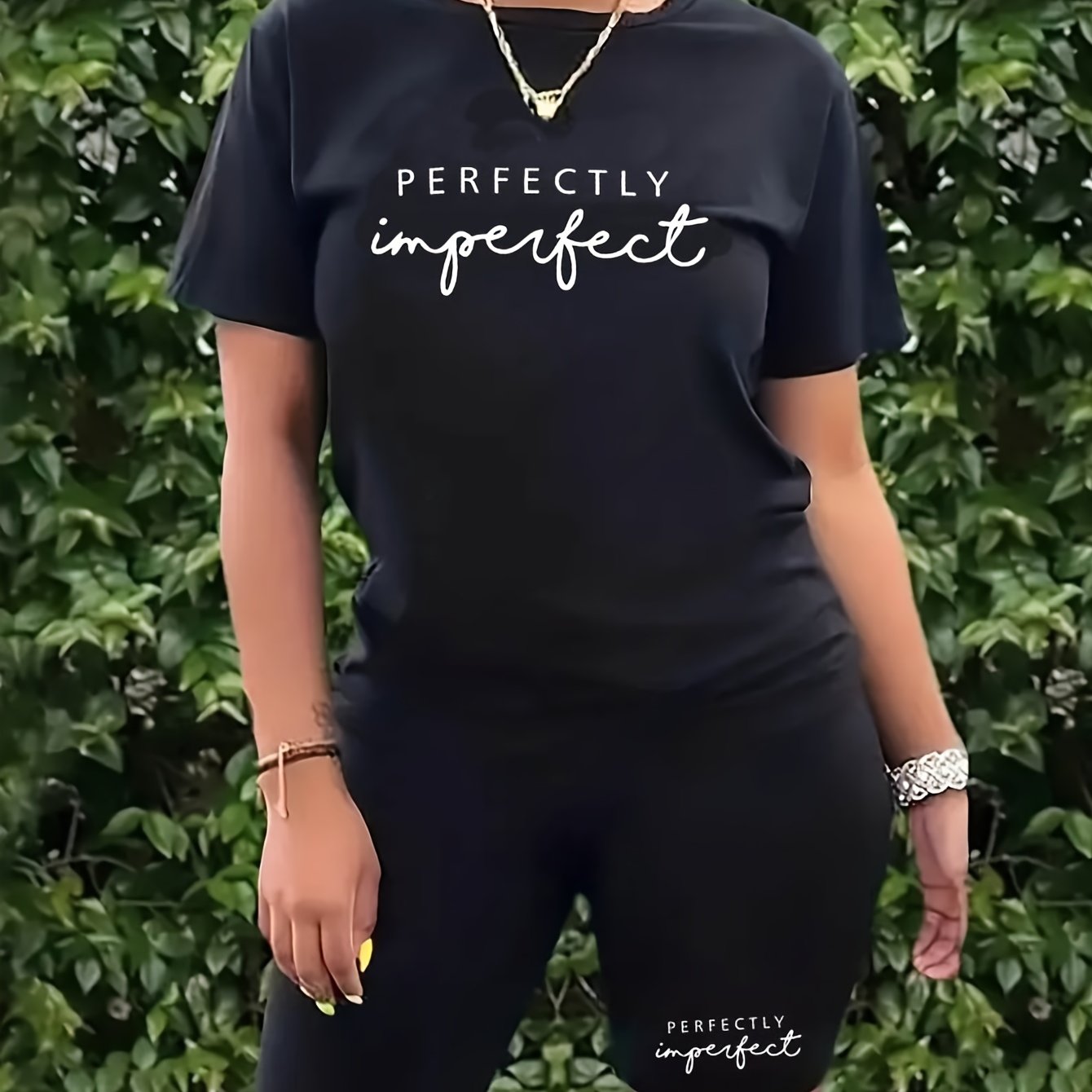 Short Sleeve Crew Neck T Shirt & Shorts 2pcs Set for Women