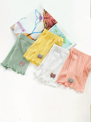 4pcs Girls Safety Skirt Under Shorts Breathable Thin Summer Shorts Set