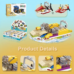 City Cars Building Blocks Set, 12pcs, Educational Toy, Kids' Birthday Gift