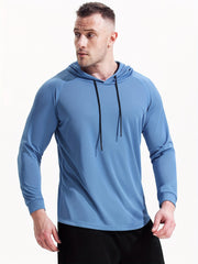 Men's Loose Sports Hoodie Dry Hooded Sweater for Basketball Running
