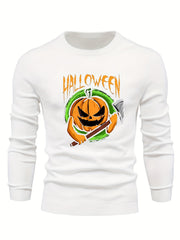 Jack O Lantern Slim Fit Pumpkin Sweater for Men