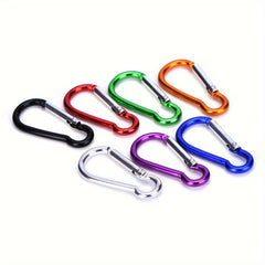 5pcs Aluminum Carabiner D Ring Key Chain Clip Snap Hook Camping Keyring