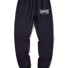 Men's Letter Print Drawstring Joggers Sweatpants