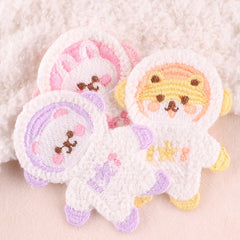4pcs Space Bear Patches for Girls Clothing DIY Hand Sewing