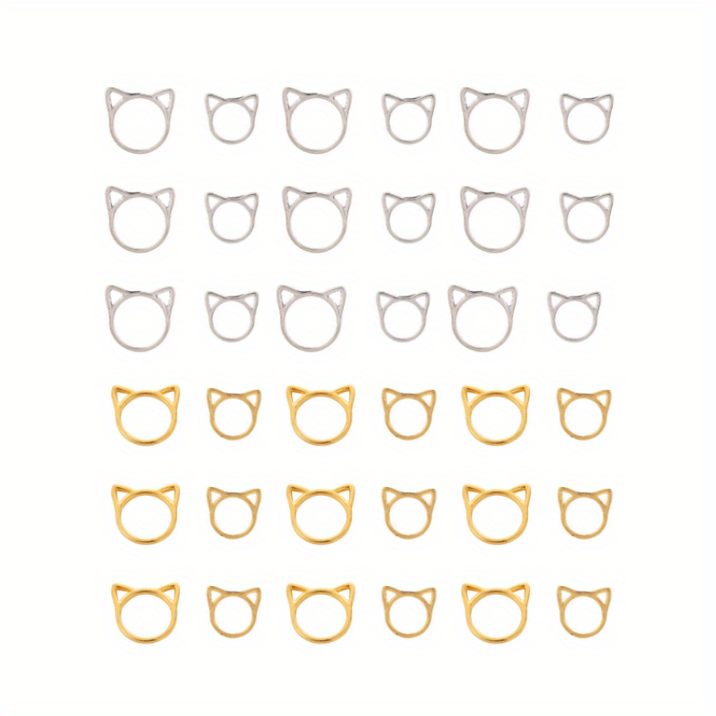 36pcs Alloy Noble Metal Ring Stitch Markers Crochet Locking Accessories