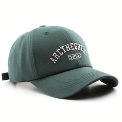 Letter Embroidery Baseball Cap Solid Cotton Dad Hat Unisex Lightweight Sun Hats