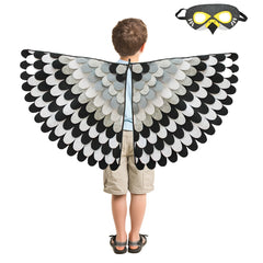 Kids Bird Wings Cape Mask Set for Cosplay Performance Props