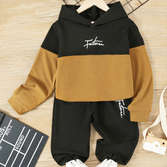 Toddler Boys Letter Graphic Hoodie & Sweatpants Set