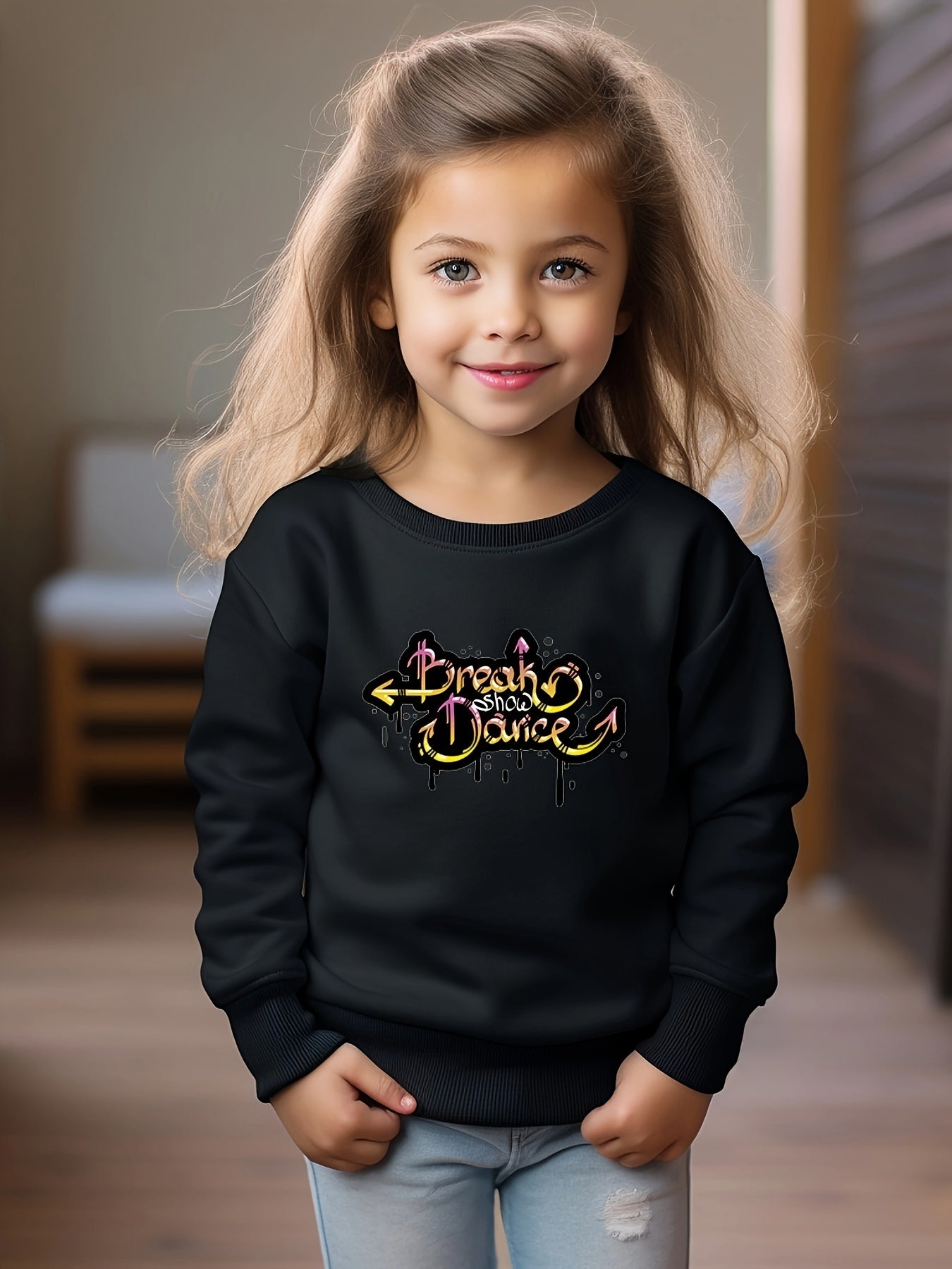 OERYUI Toddler Kids Cartoon Letter Print Long Sleeve Sweatshirt Top