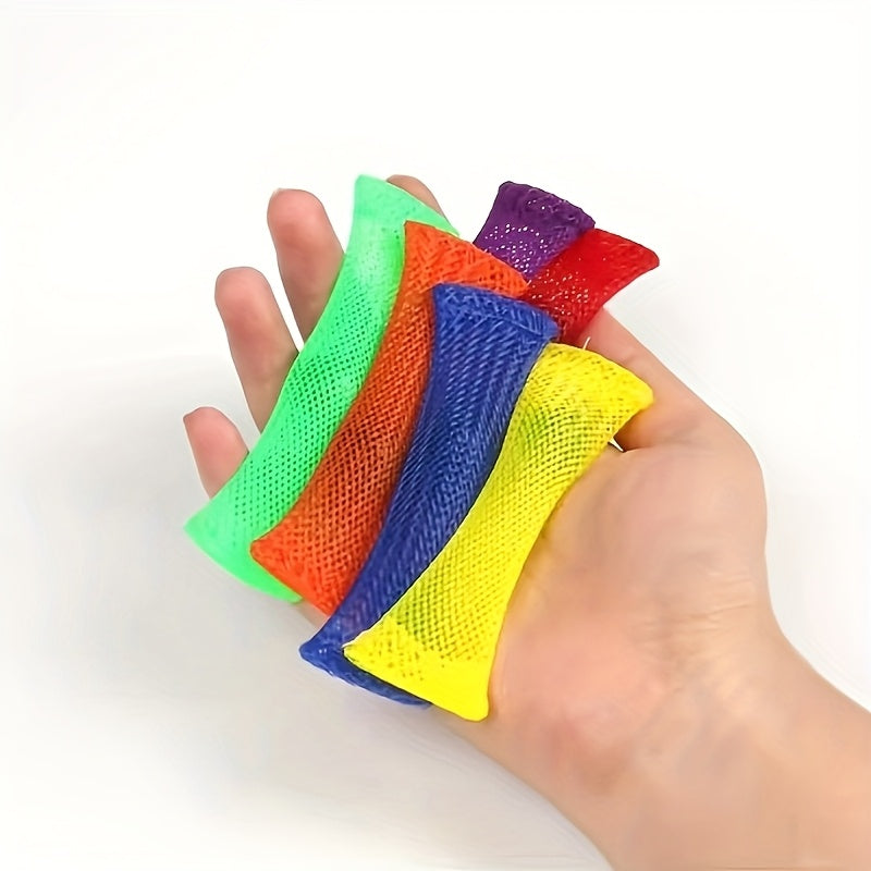 Bendable Woven Mesh with Marble, Sensory Relax Toy, Mixed Colors