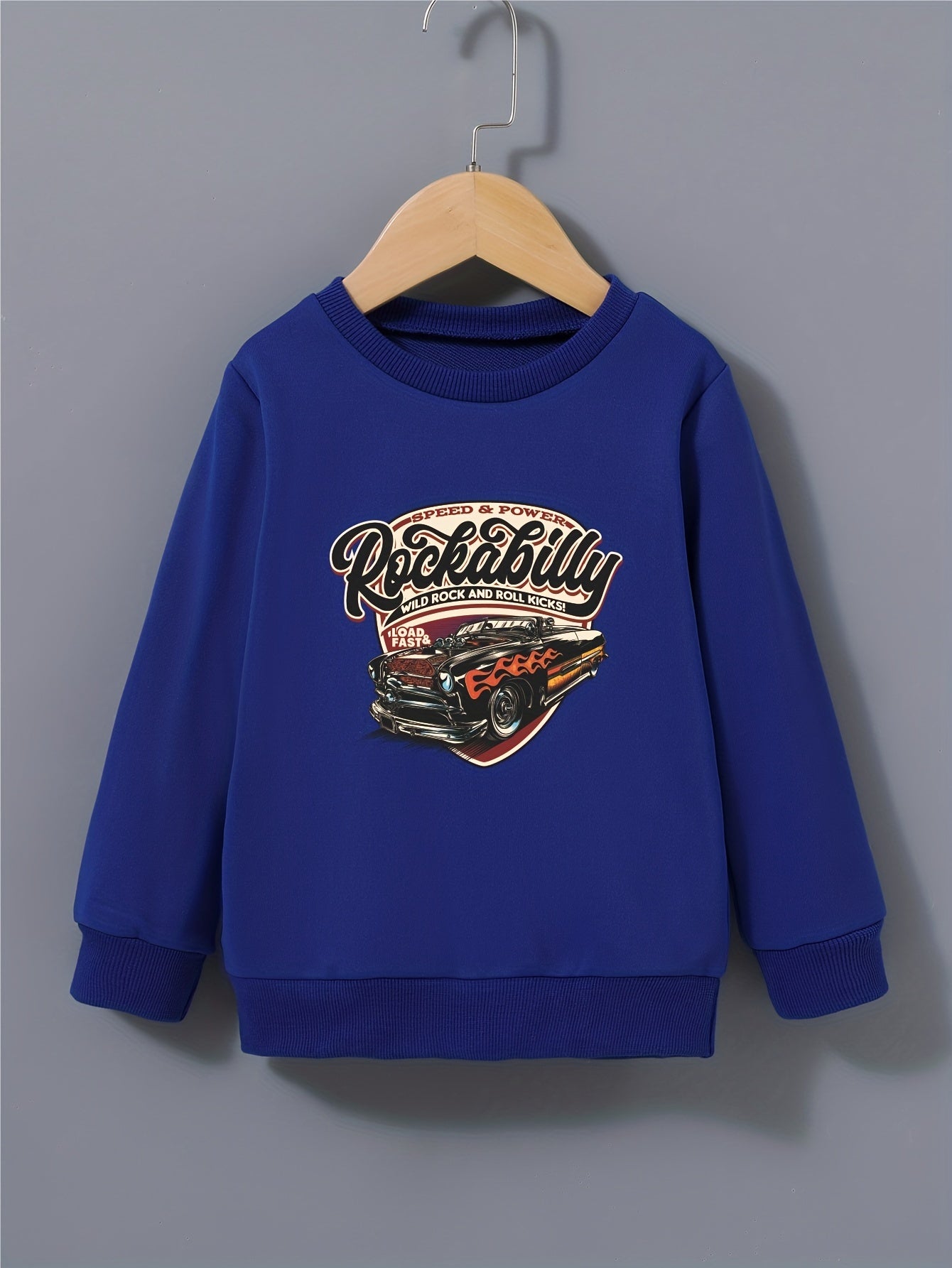 Sports Car Pattern Toddler Kid's Sweatshirt ROCKABILLY Print