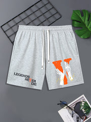 Men's V Workout Shorts Elastic Waist Gym Short Pants