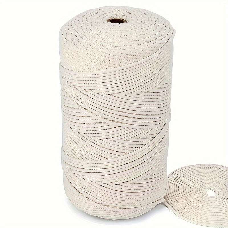 Natural Cotton Tassel Rope 3mm X 109 - Soft Twisted Flower Rope