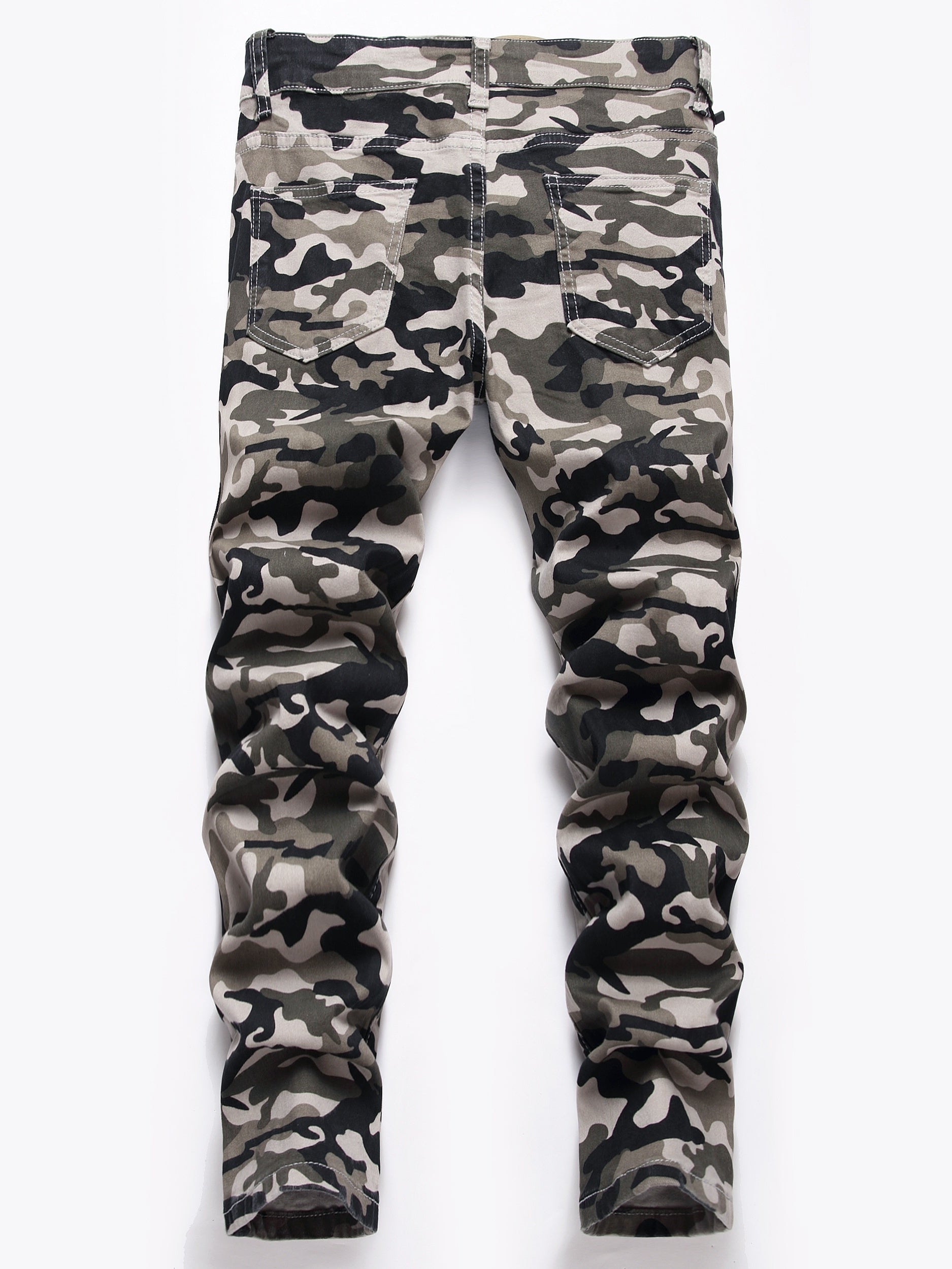 Boys Camo Stretch Jeans Slim Fit Denim Pants Kids Clothes