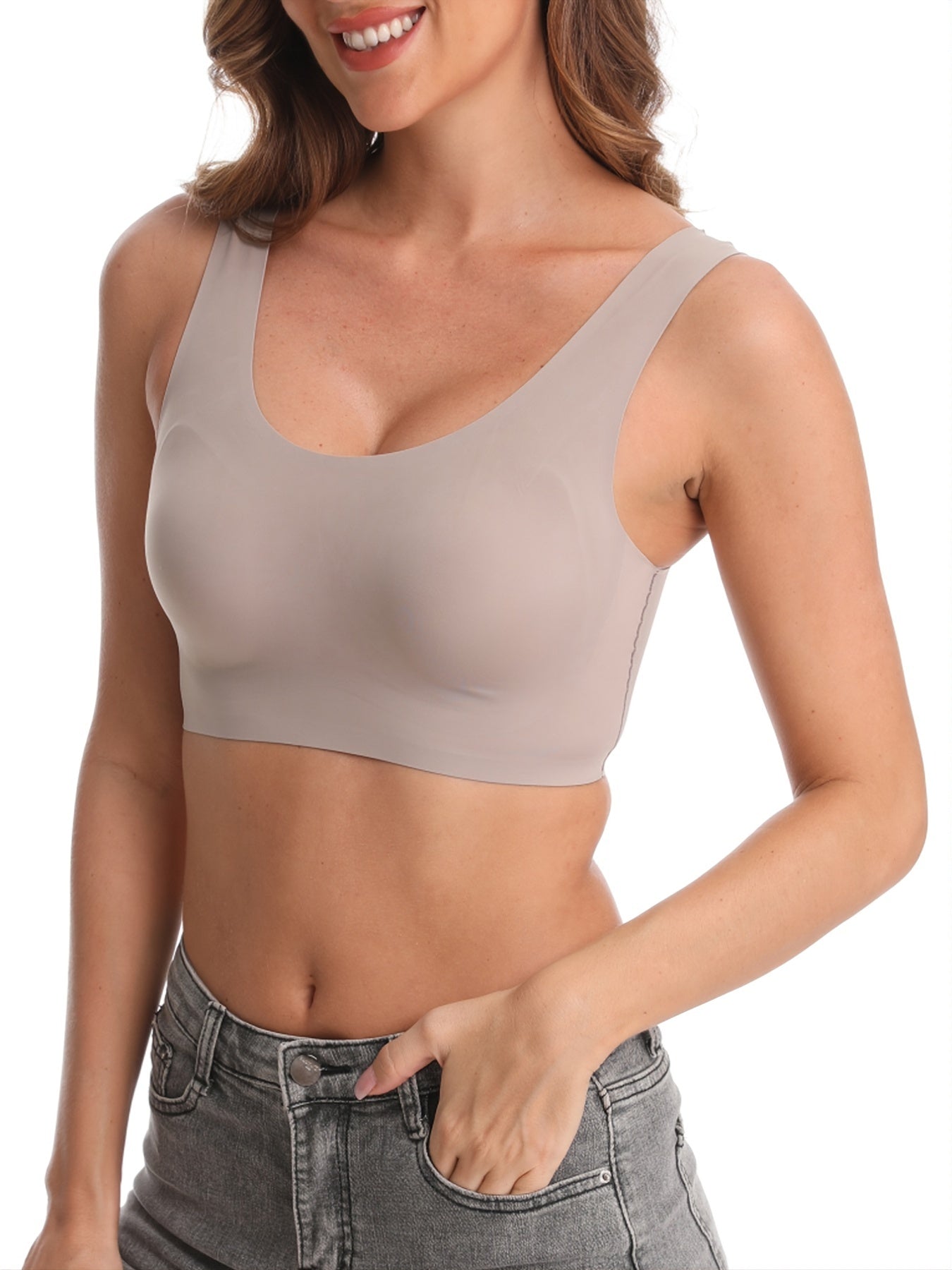 Seamless Wireless Lounge Unlined Scoop Bra