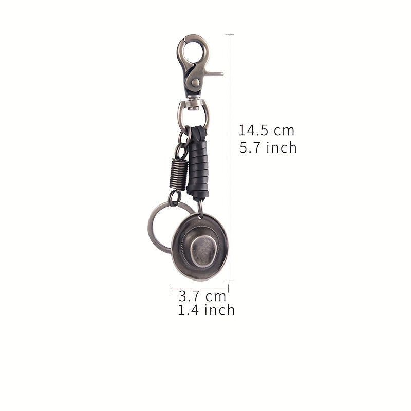 Antique Metal Pendant Keychain Hip Hop Style Waist Hanging Keychain Gift