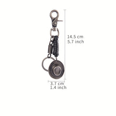 Antique Metal Pendant Keychain Hip Hop Style Waist Hanging Keychain Gift