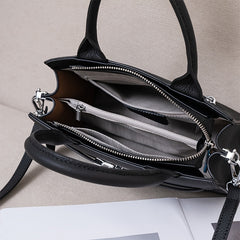 Vintage Leather Handbag with Adjustable Strap