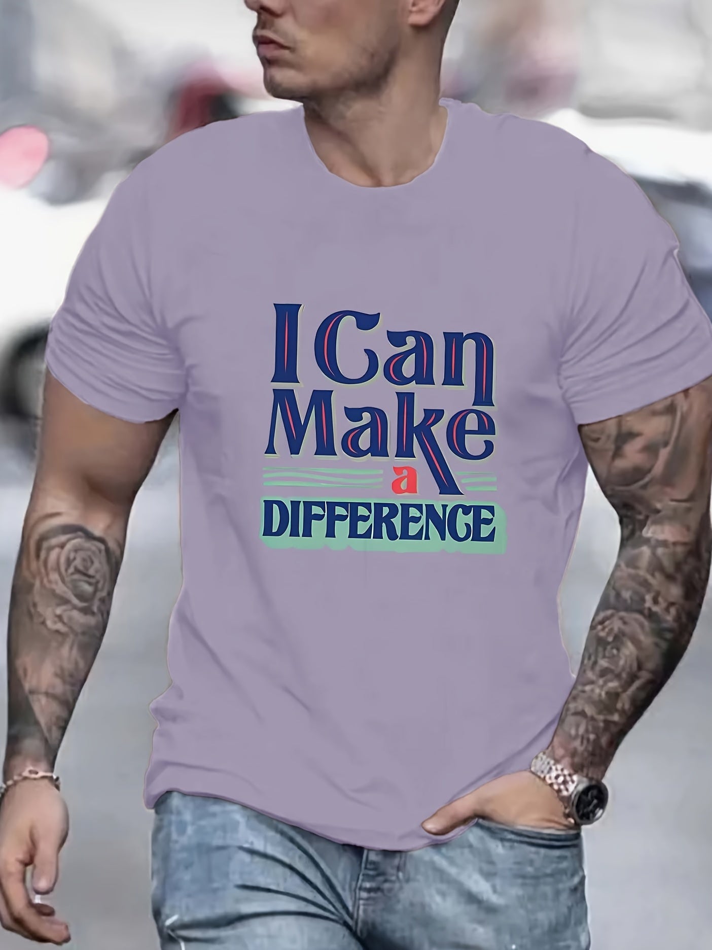 Men's Graphic Active T-shirt for Summer