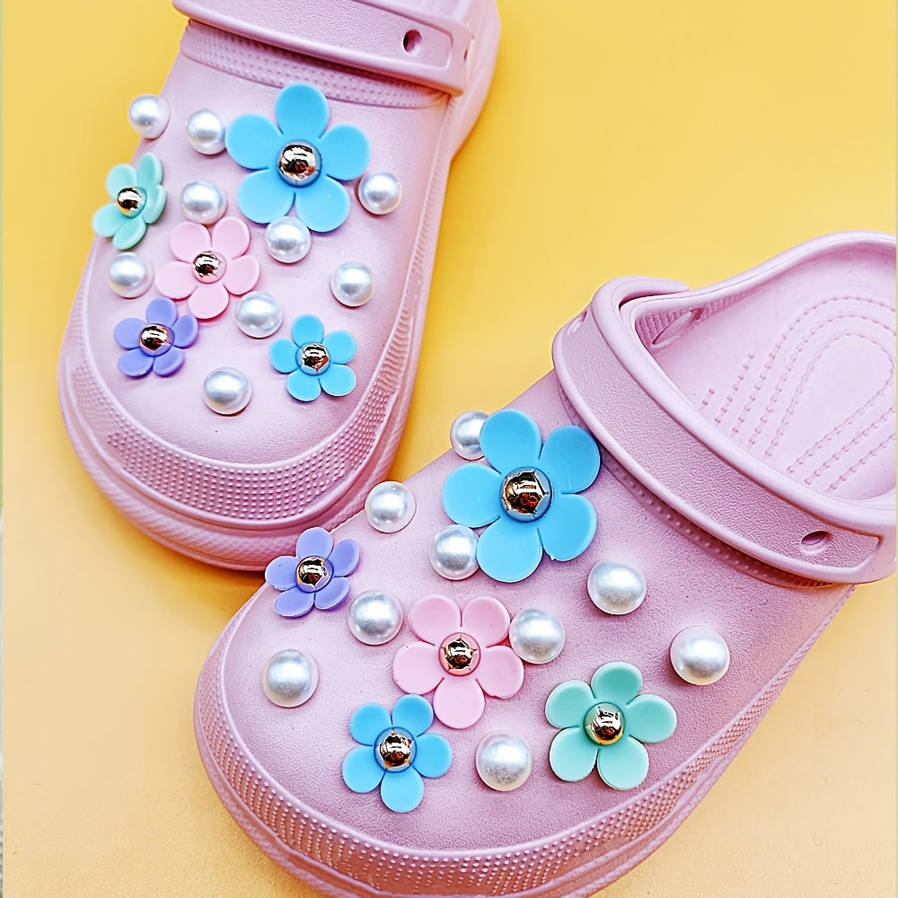 Flower & Pearl Shoe Decoration Set