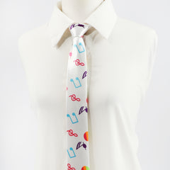 Musical Note Print Necktie Tie Unisex Shirt Tie For Women