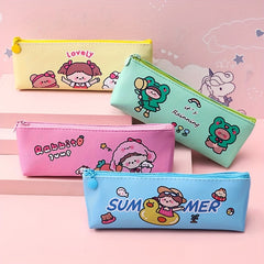 Cartoon Style Pencil Case Large Capacity Zipper Bag