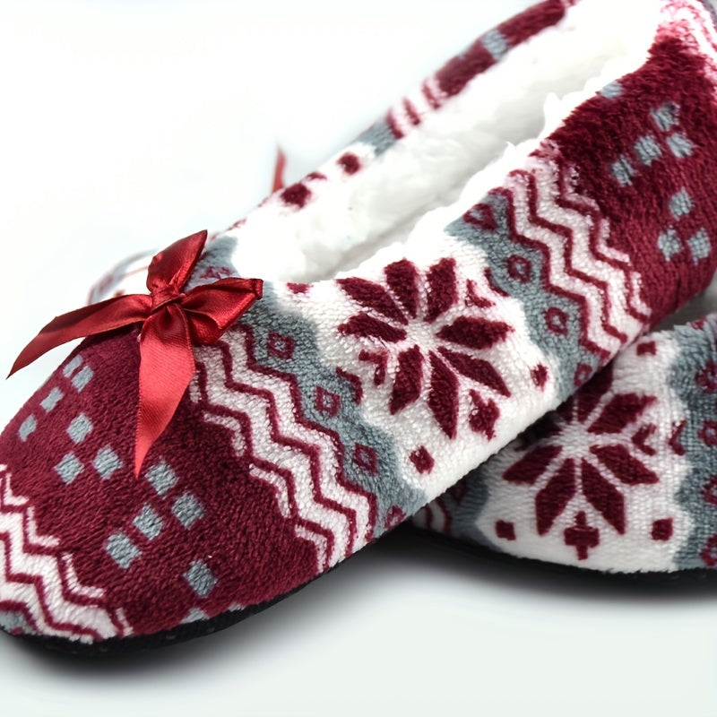 Warm Fleece House Shoes for Girls - Non Slip Indoor Walking Shoes