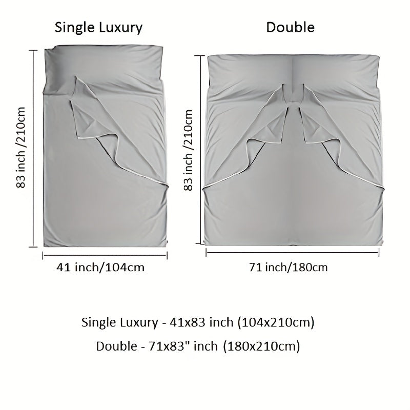 1pc Ultralight Sleeping Bag Liner for Adults - Camping, Travel, Hostels