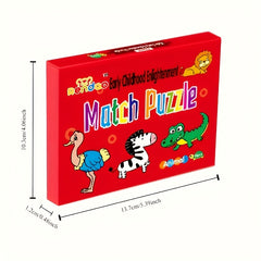 16pcs Educational Puzzle Set Animals Vehicles Fruits & Vegetables Theme