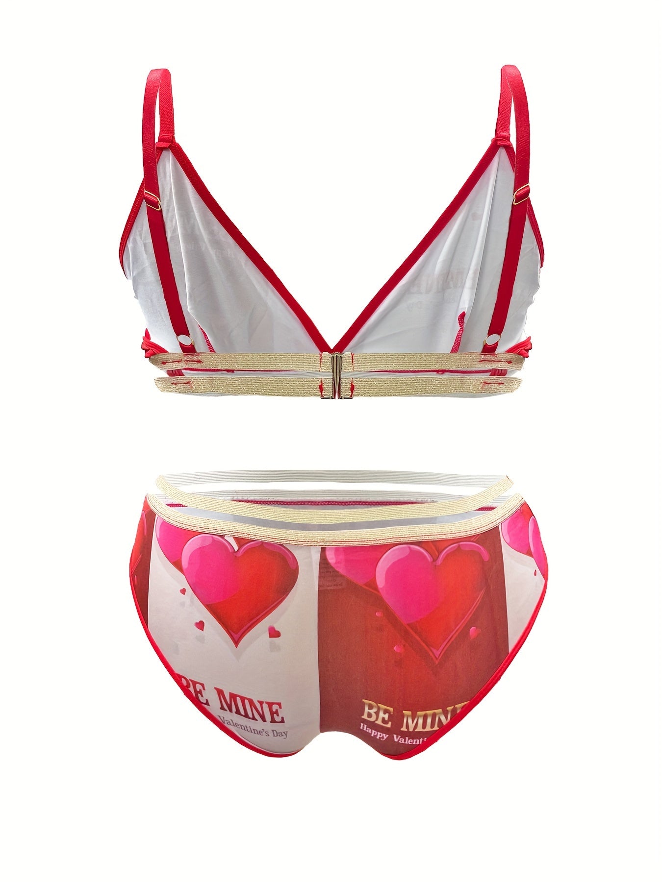 Sexy Party Lingerie Set Colorblock Bra & Panty