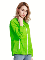 Women's UV Protection Sunscreen Hooded Coat Lightweight