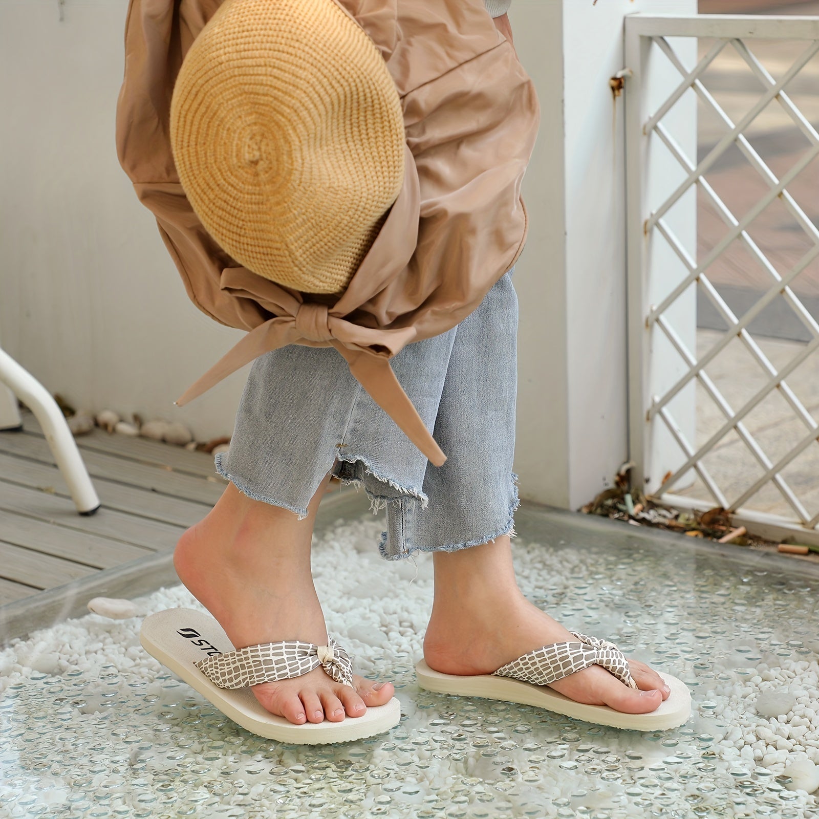 Women's Herringbone Arch Support Flip Flops