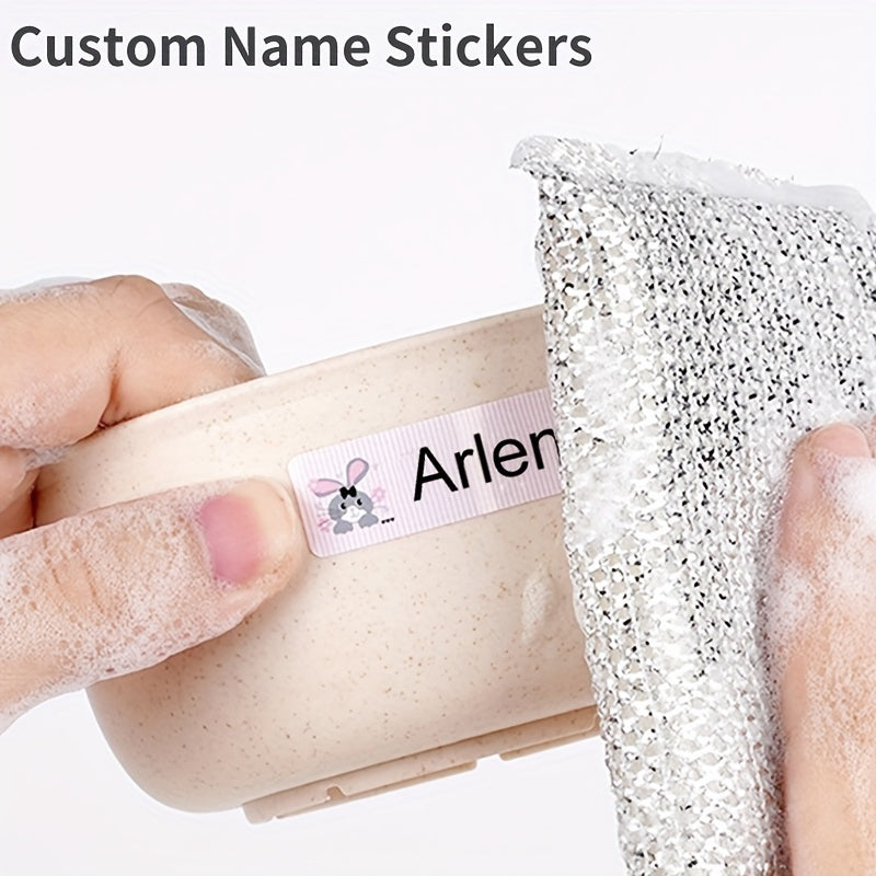 120pcs Personalized Name Stickers Waterproof School Stationery Books Labels