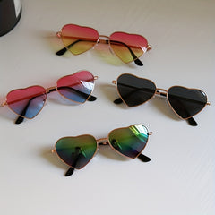 Girls Heart Shape Colorful Lens Sunglasses for Kids