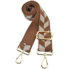 Geometric Pattern Shoulder Bag Strap - Adjustable Replacement