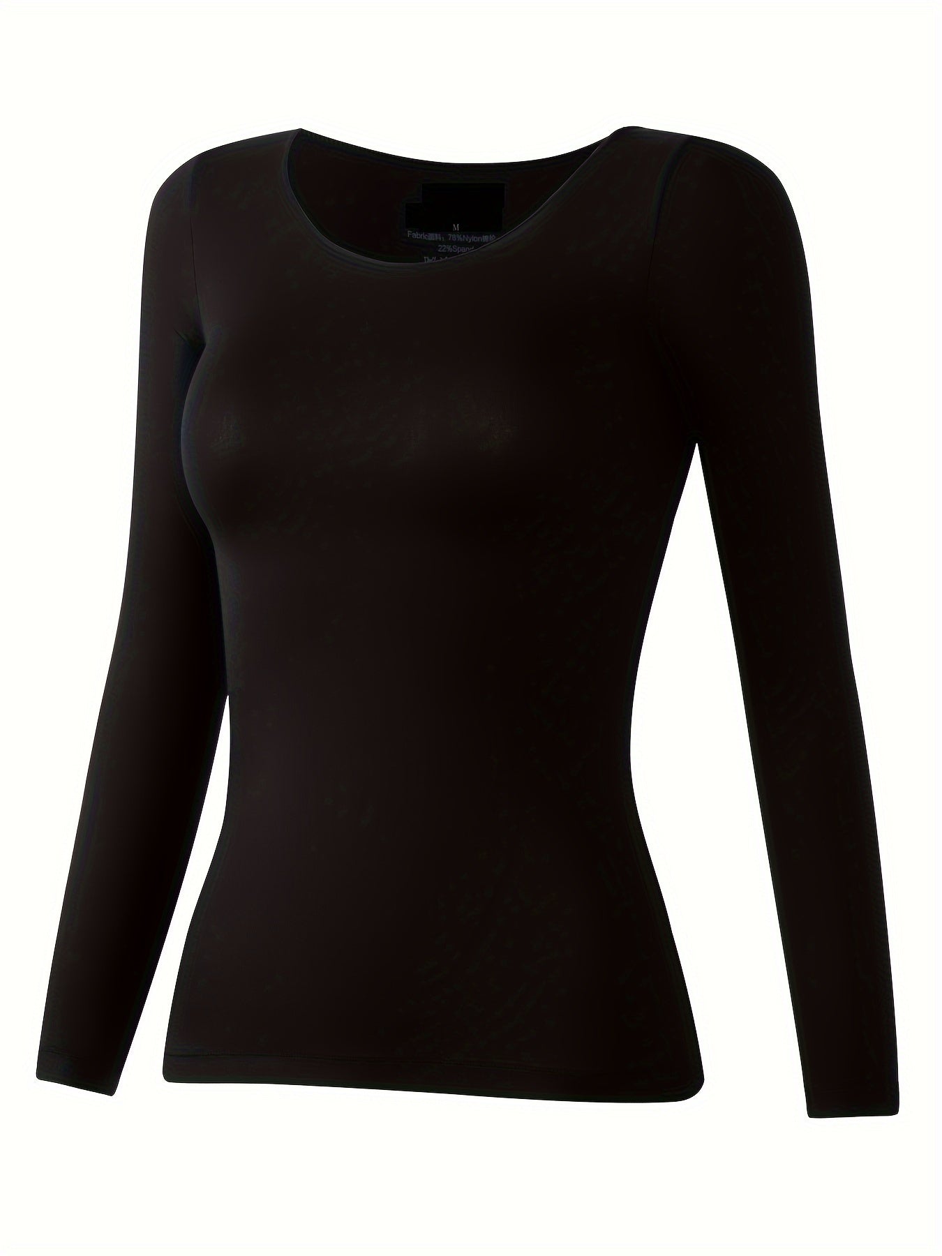 Women's Solid Thermal Underwear Long Sleeve Top