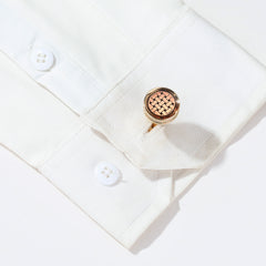 Men's Striped Shirt Cufflinks Set