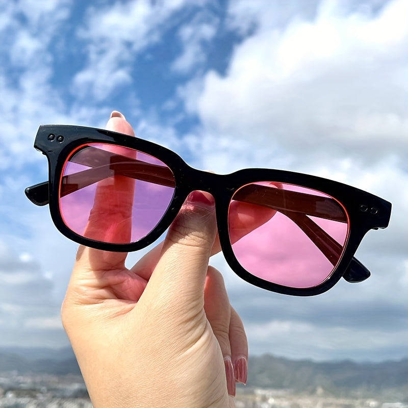 Men Women Clear Glasses Box Sunglasses Jelly Sunglasses