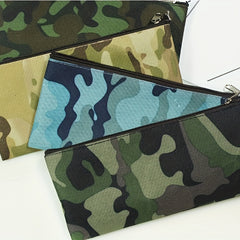 Camouflage Pencil Case Large Capacity Canvas Stationery Bag