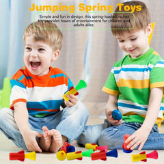 10pcs Finger Rocket Launcher Toys Assorted Spring Loaded Shooting Game