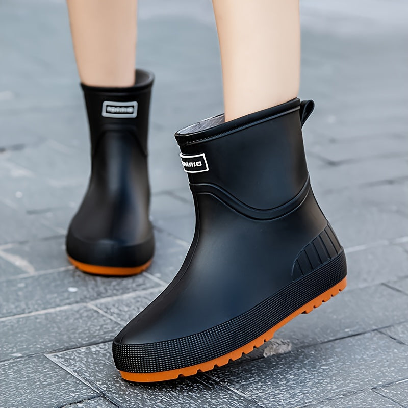 Women's Waterproof Medium Rain Boots Comfortable Outdoor Garden Work Boots