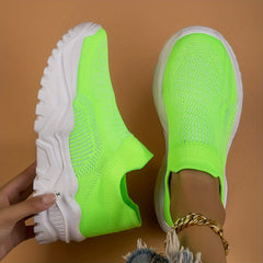 Women's Slip On Running Shoes with Thick Soles and Platform